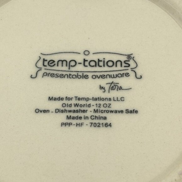 Temptations By Tara Mugs Desert Plate Set Of 8 Ovenware‎ Old World Blue **Read - Picture 13 of 16